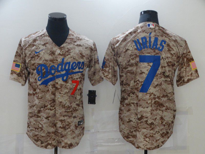 Men Los Angeles Dodgers 7 Urias Camo Game New 2021 Nike MLB Jersey